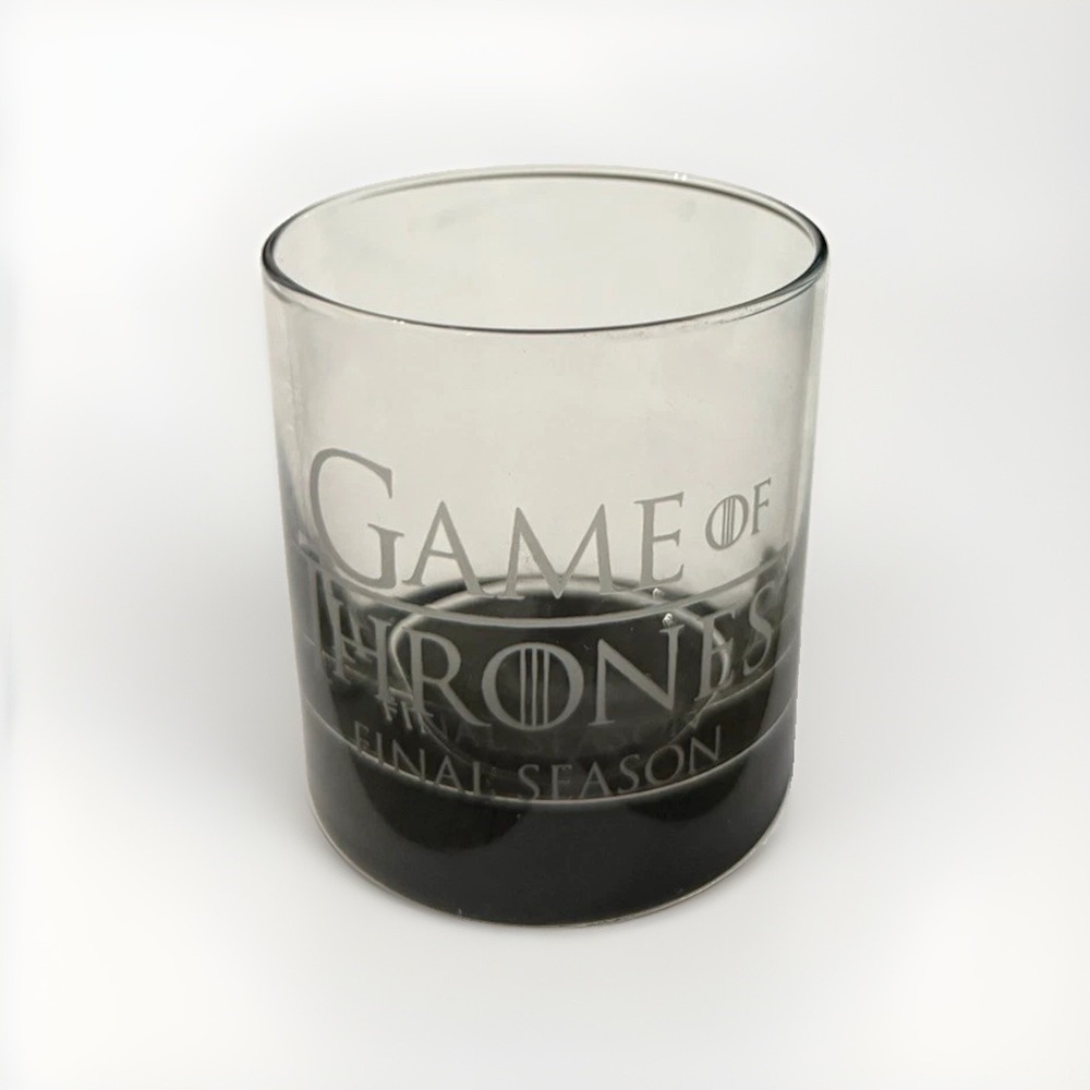 Game of Thrones Final Season Black & Clear Whiskey Rocks Tumbler Glass 10oz